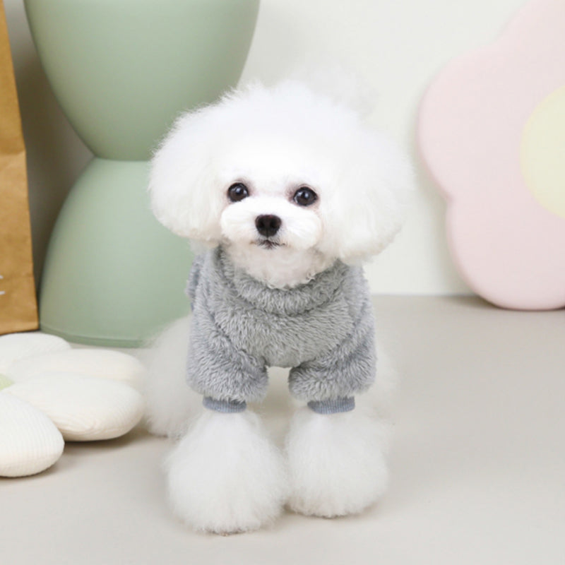 CozyPaw – Fleece'owy Kombinezon dla Zwierząt z Pierścieniem do Smyczy