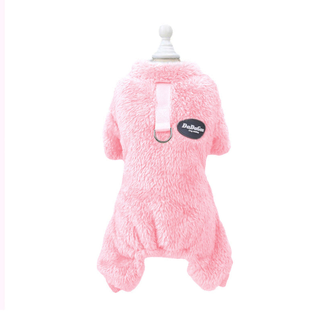 CozyPaw – Fleece'owy Kombinezon dla Zwierząt z Pierścieniem do Smyczy