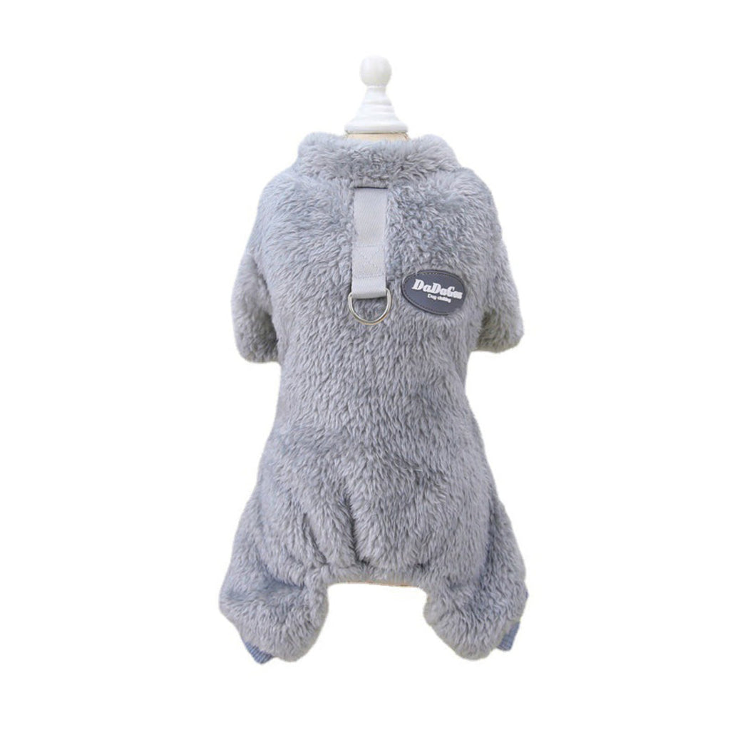 CozyPaw – Fleece'owy Kombinezon dla Zwierząt z Pierścieniem do Smyczy