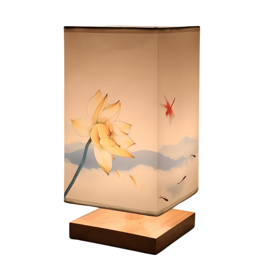 Lampa Stołowa LED - Kwadratowa Ściemnialna Metal i Szkło