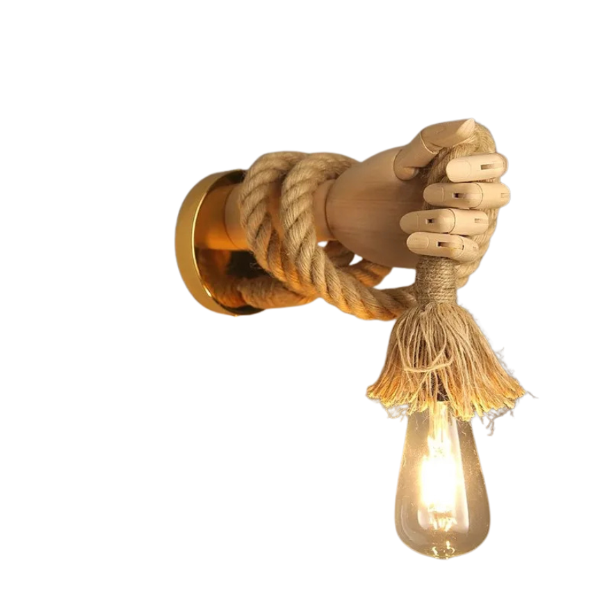 Lampa Ścienna CoastalGlow Z Naturalnych Materiałów I LED Do Wnętrz