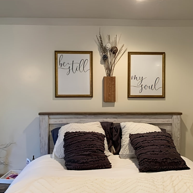 Drewniana Waza Ścienna - Wazon Dekoracyjny do Montażu na Ścianie