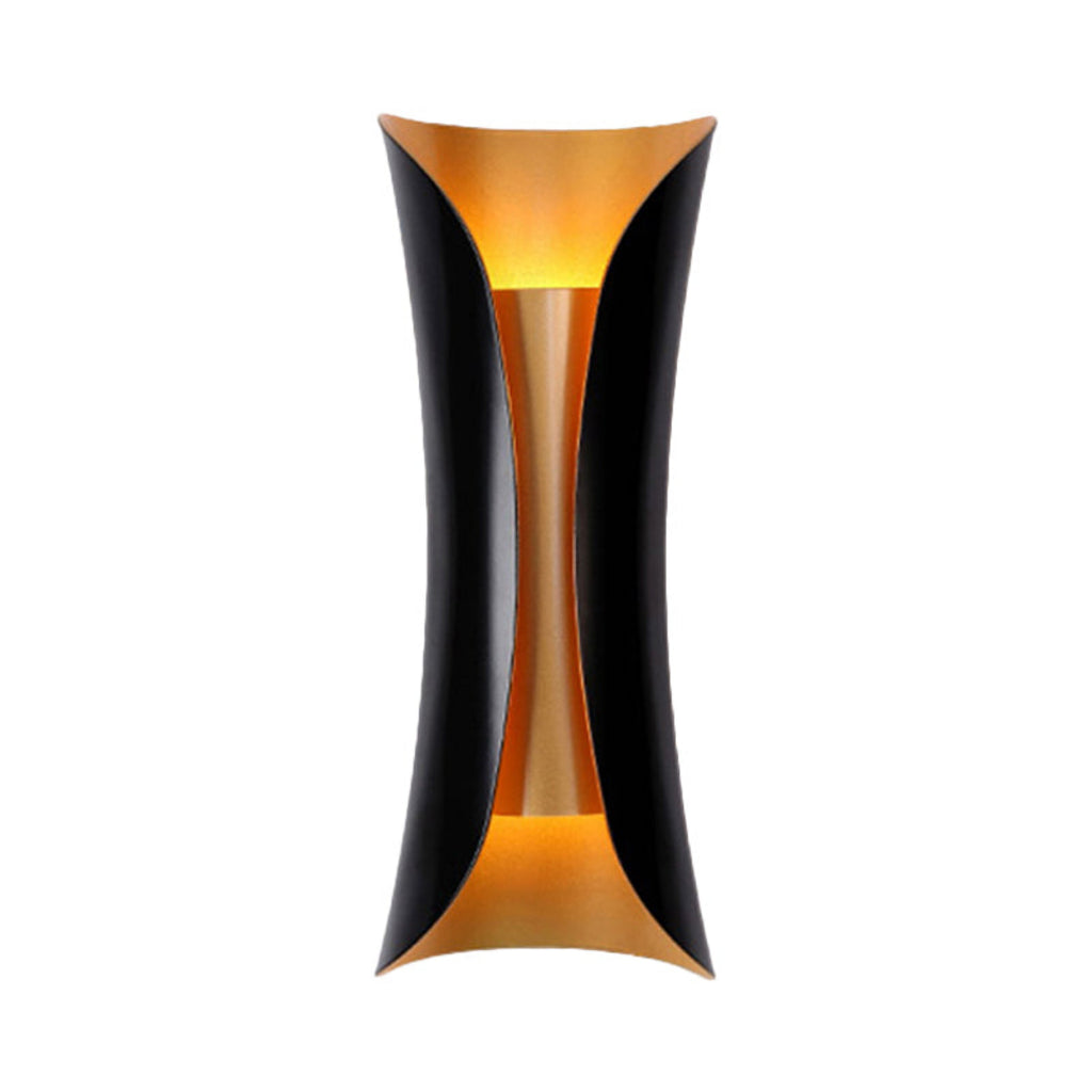Lampa Ścienna Elegant Wave Duo Curl – Metalowy Kinkiet, Czarny