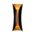 Lampa Ścienna Elegant Wave Duo Curl – Metalowy Kinkiet, Czarny