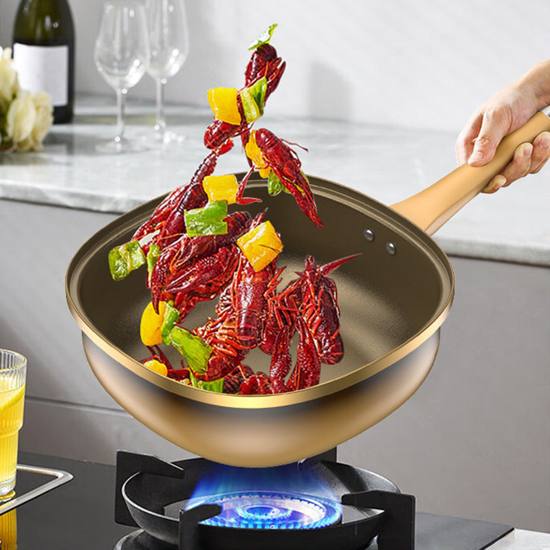 Wok z Żelaza z Powłoką Non-Stick – Ze Szklaną Pokrywką