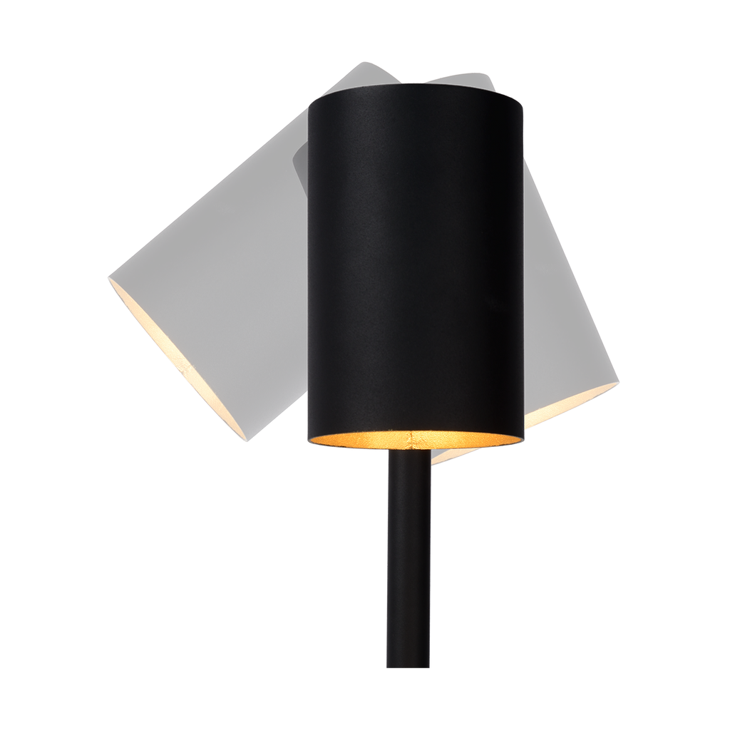 Lampa Stołowa Bisho – Metalowa Lampa Stołowa Czarno-Złota z Gwintem GU10
