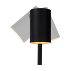 Lampa Stołowa Bisho – Metalowa Lampa Stołowa Czarno-Złota z Gwintem GU10