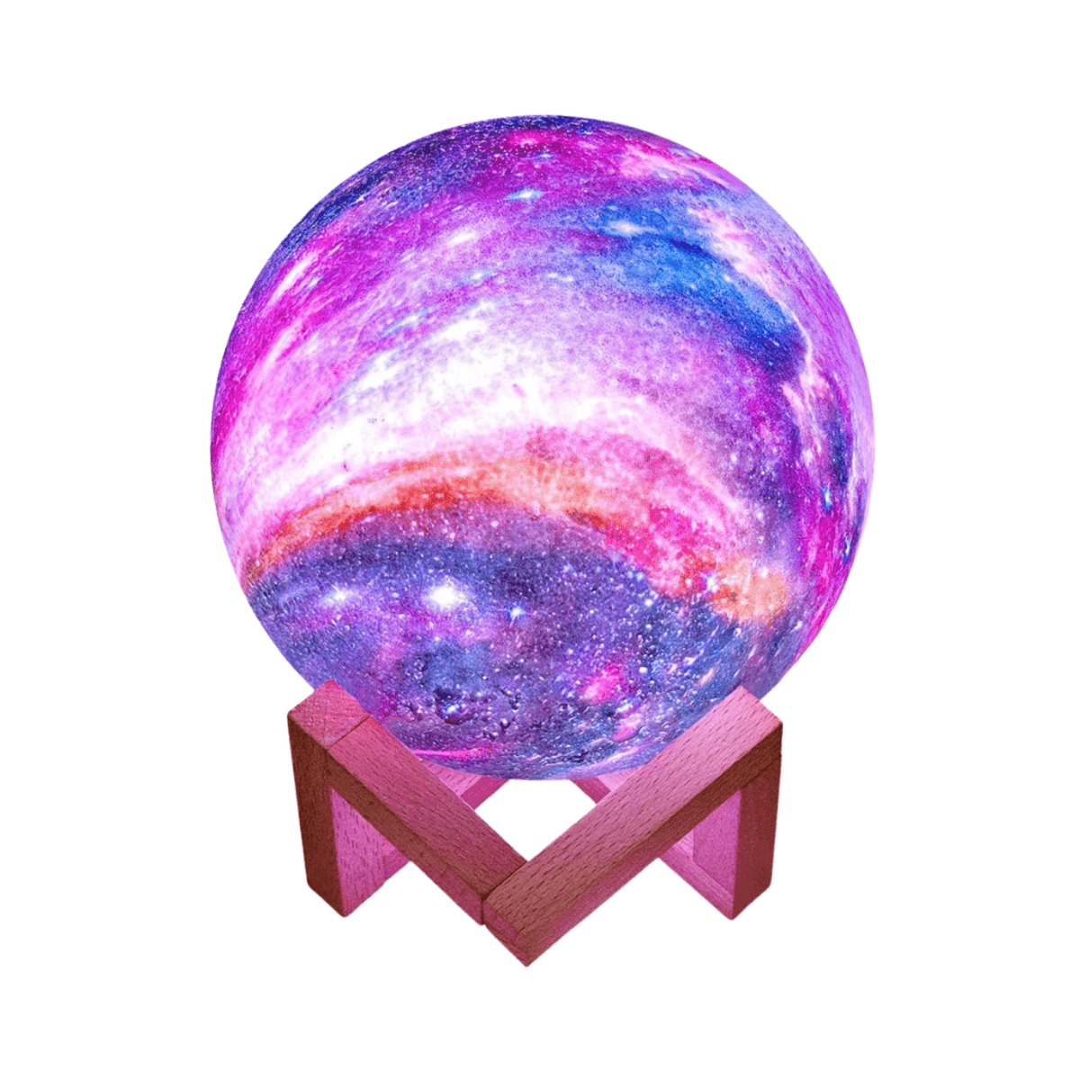 Bezprzewodowa Lampa Księżycowa LED – Lampa Dekoracyjna, Plastik, Akryl, Biały