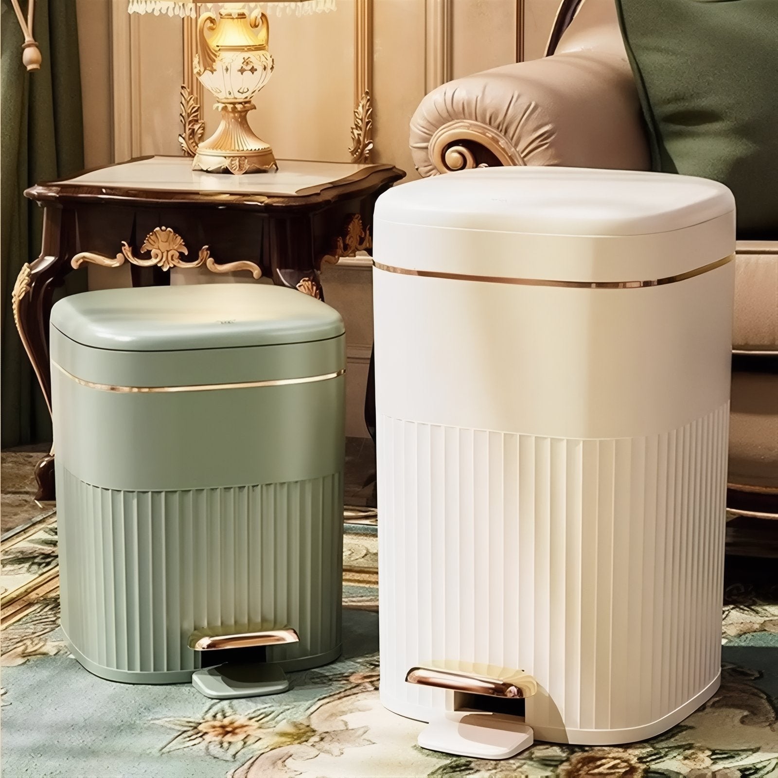 Elegancki Kosz na Śmieci - Pedal i Funkcja Soft-Close