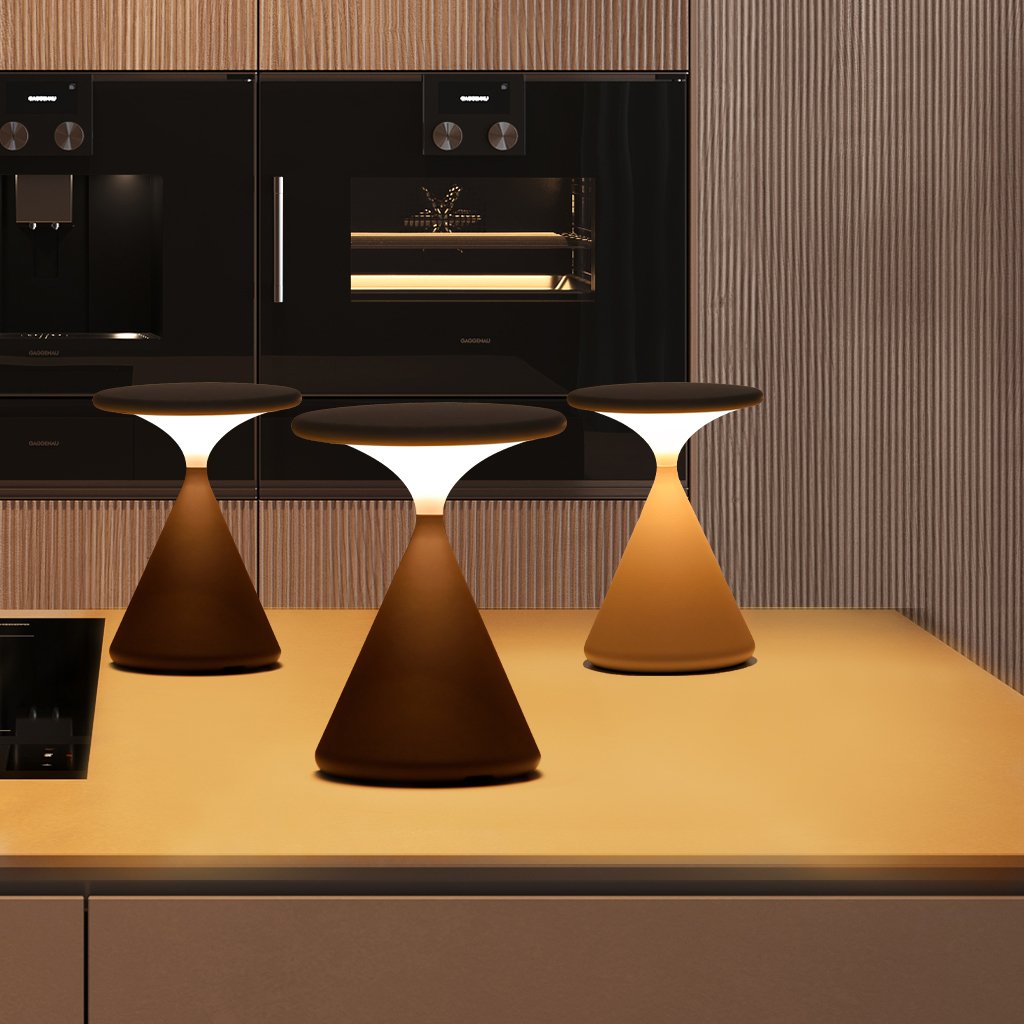 Bezprzewodowa Lampa Stołowa Amos Zandloper –  Metal Plastik Akryl, Czarny