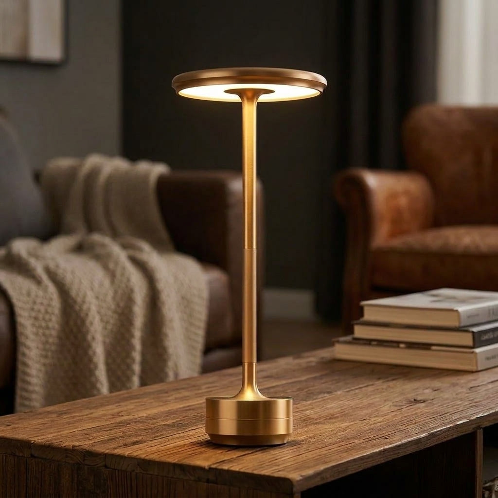 Bezprzewodowa Lampka Stołowa LED - Aluminiowa Konstrukcja z Regulacją 2700–6500K