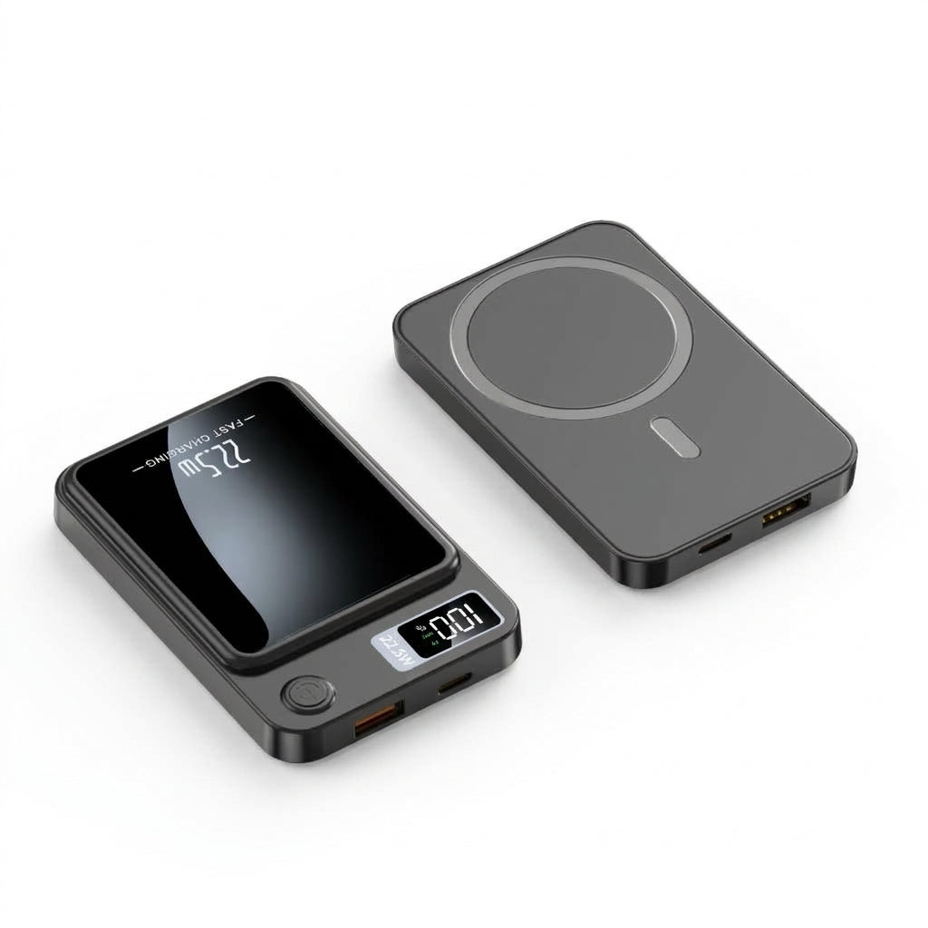 Magnetyczny Powerbank 10000 mAh - Ładowanie Bezprzewodowe i Przewodowe