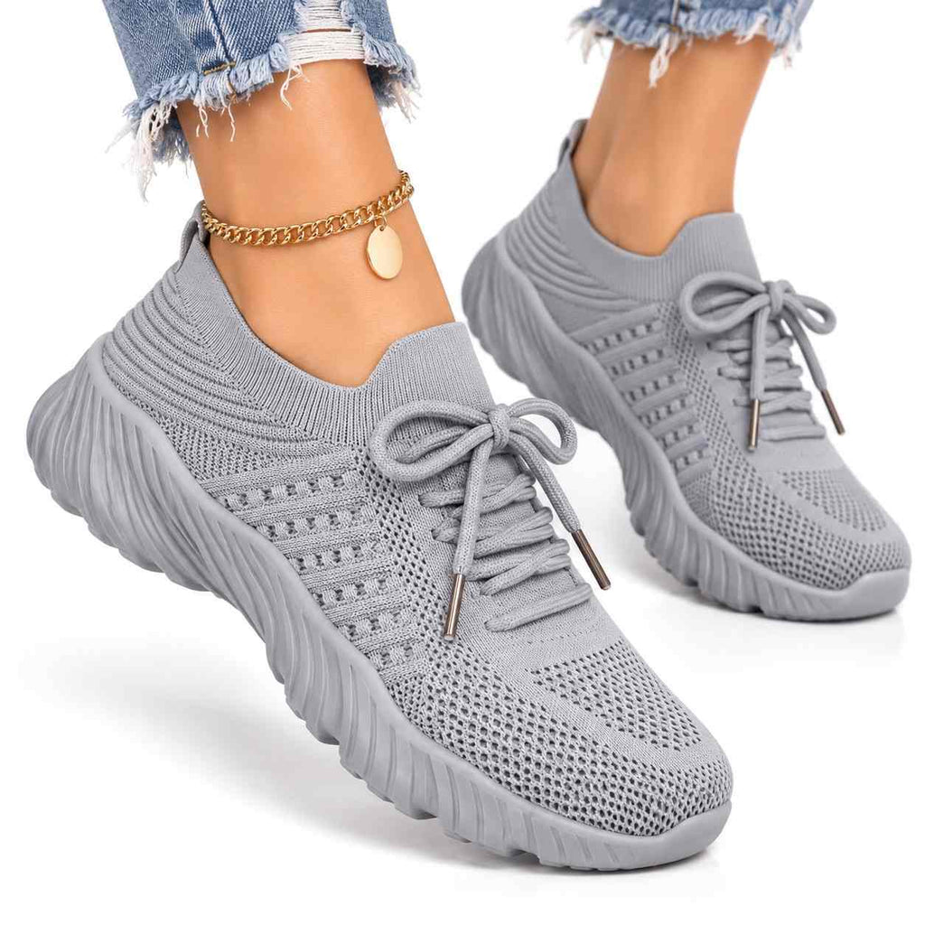 Damskie Sneakersy Sznurowane - EVA, PVC i Bawełna ze Wsparciem Łuku Stopy