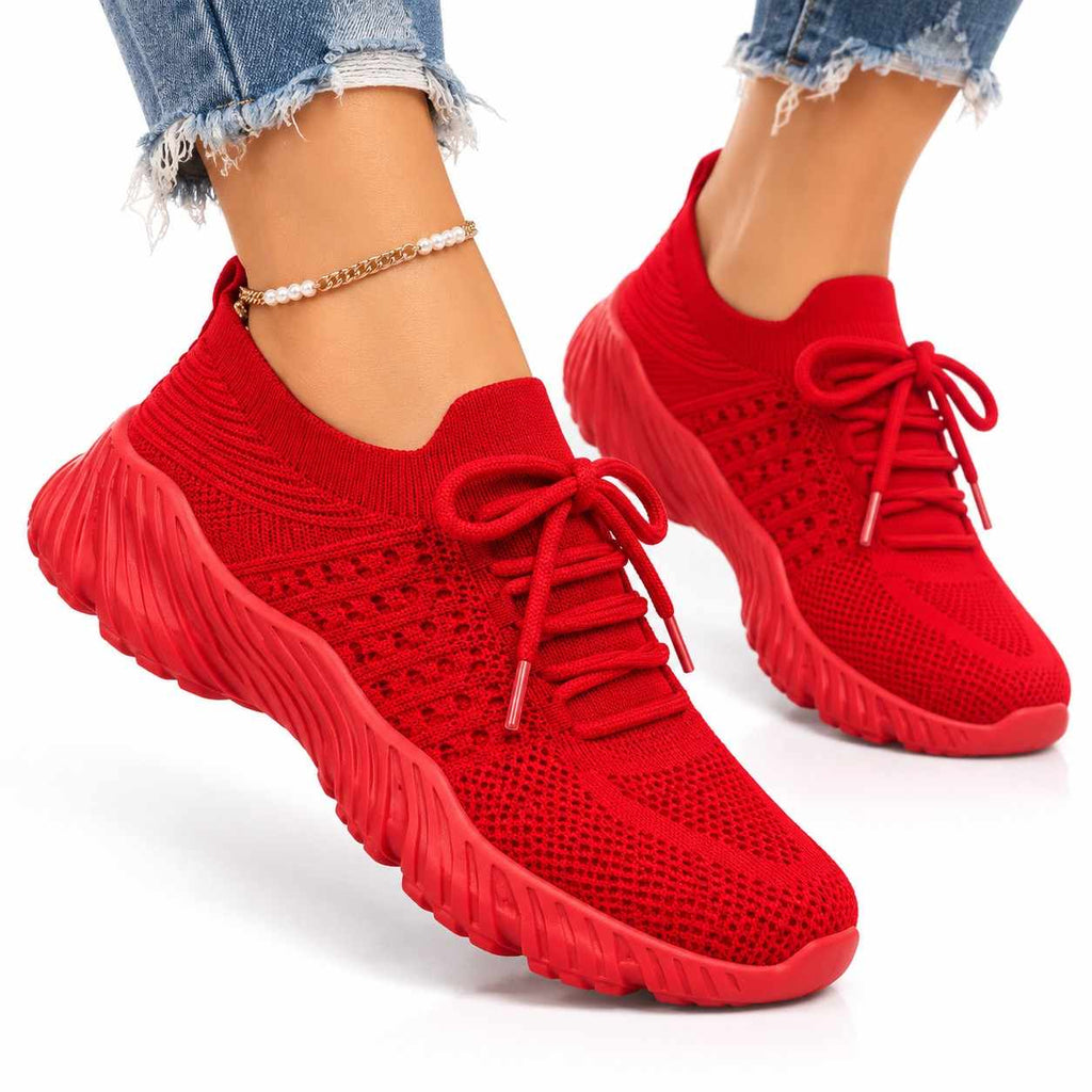 Damskie Sneakersy Sznurowane - EVA, PVC i Bawełna ze Wsparciem Łuku Stopy