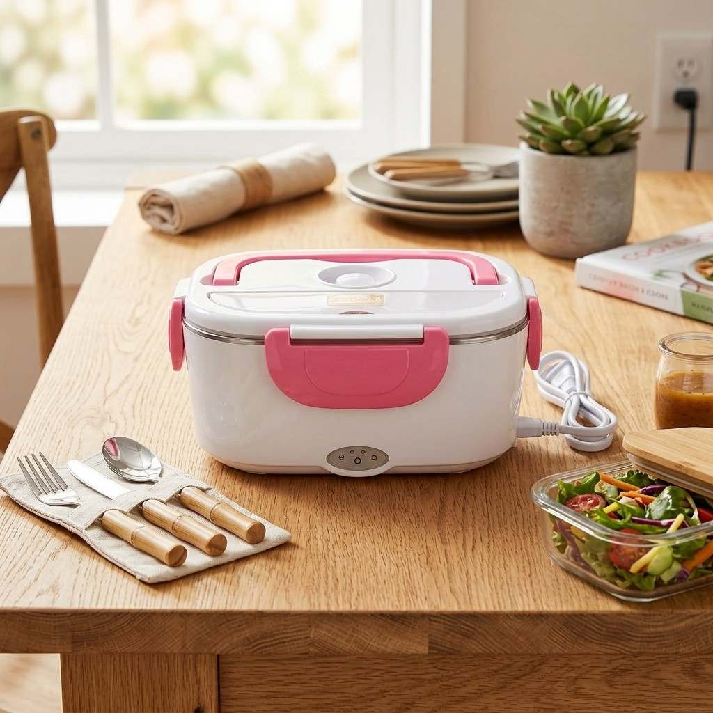 Elektryczny Lunchbox Podgrzewany – Pojemnik PP ze Stalowym Wnętrzem