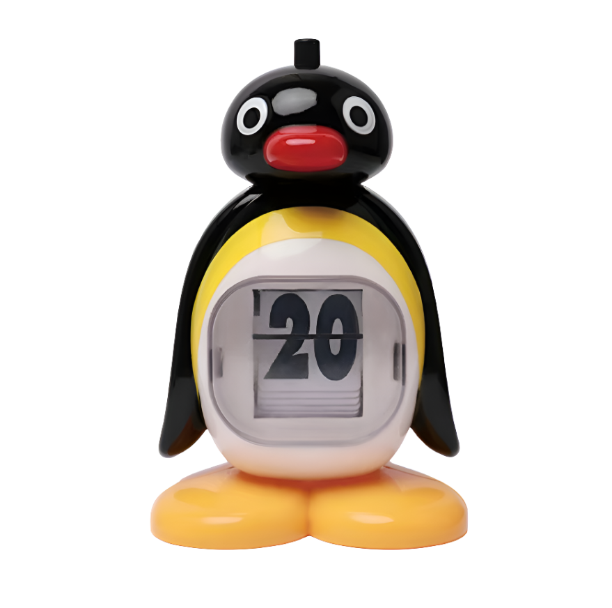 B/W Hue Penguin Kalendarz - Dekoracja Biurkowa i Tracker Daty