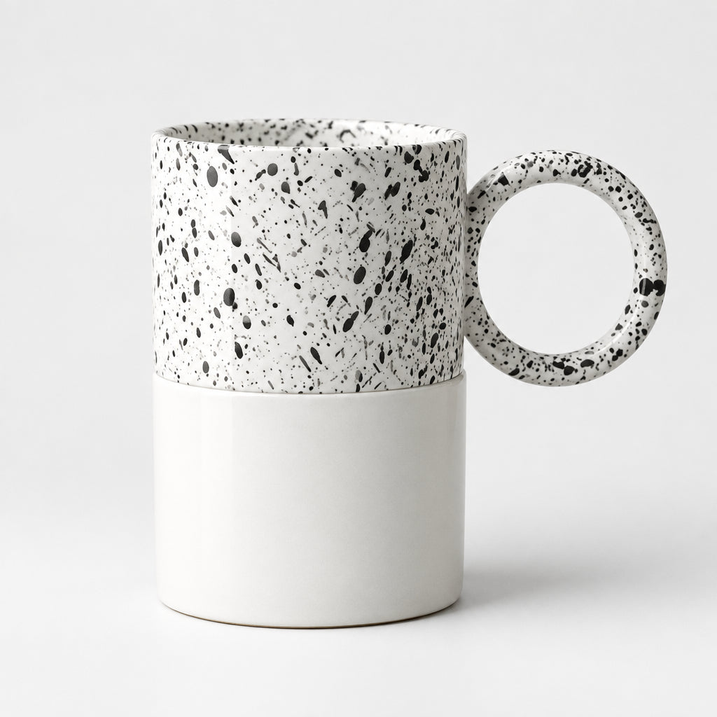 Kubek Ceramiczny 320 ml - Duży Uchwyt i Trzy Warianty Wykończenia