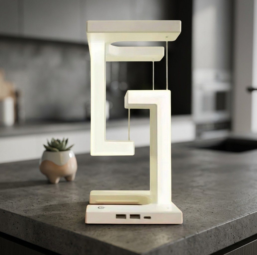Lampa Biurkowa LED – Geometryczna, Wolnostojąca do Wnętrz