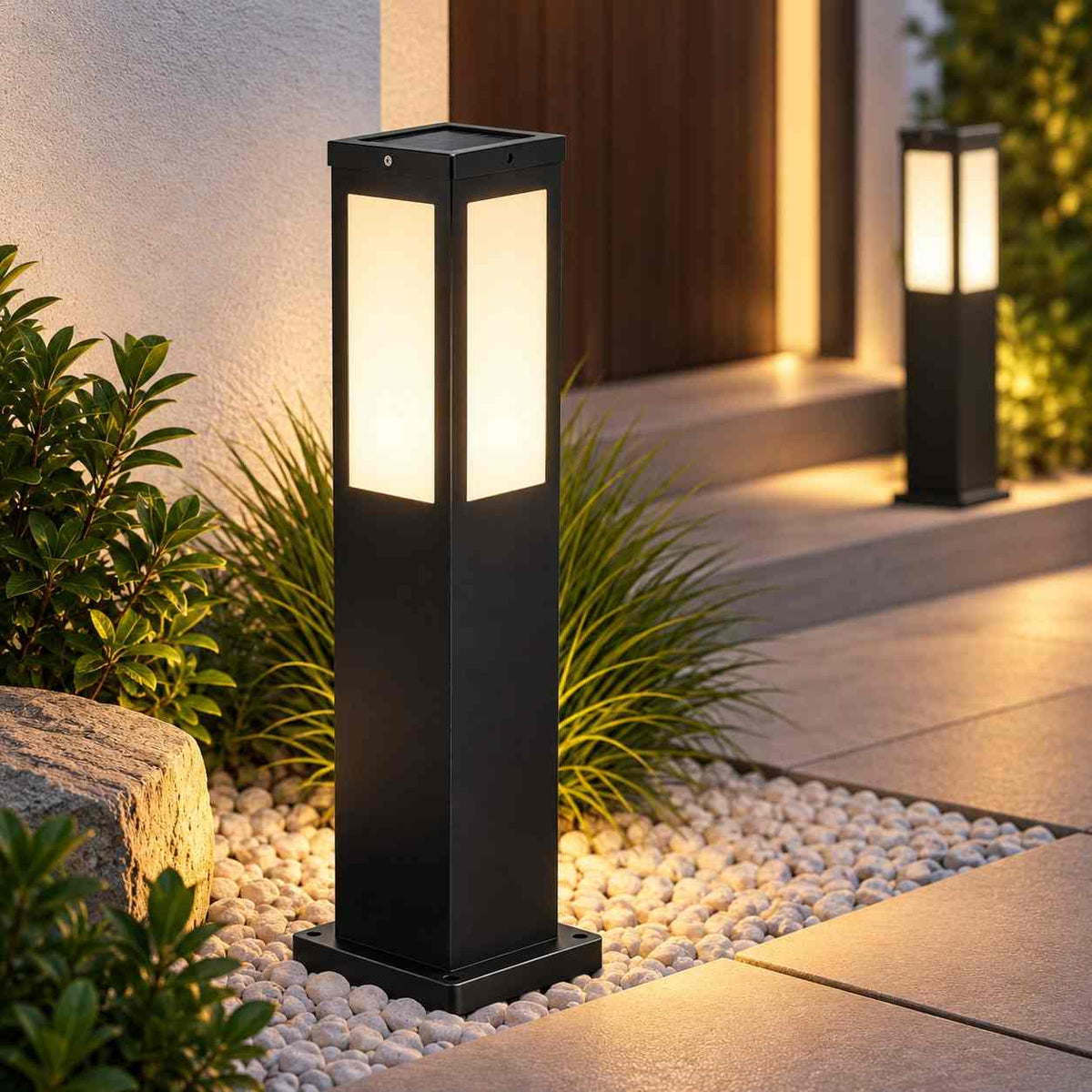 Lampka Ogrodowa LED Solarna - Oświetlenie Zewnętrzne z Akumulatorem