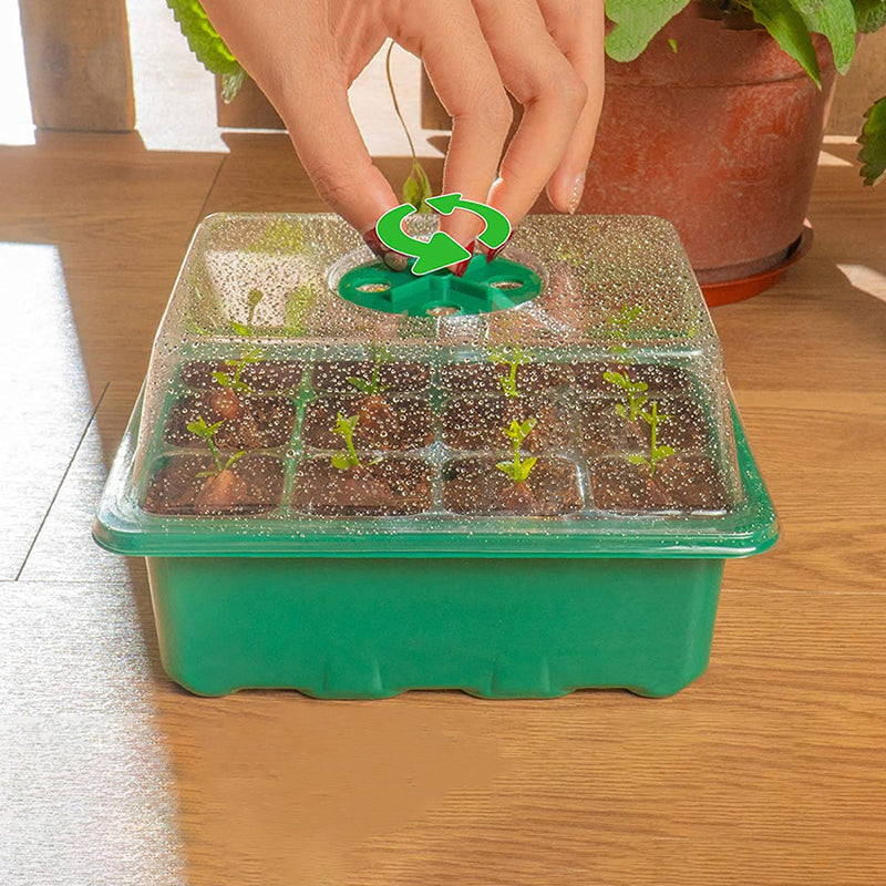 Kasa Do Sadzonek Z Pokrywą I 12 Komorami – Mini Szklarnia