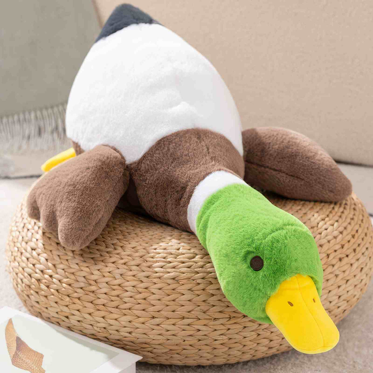 Pluszowa Przytulanka z Motywem Kaczki - Miękka Zabawka i Poduszka 75 cm