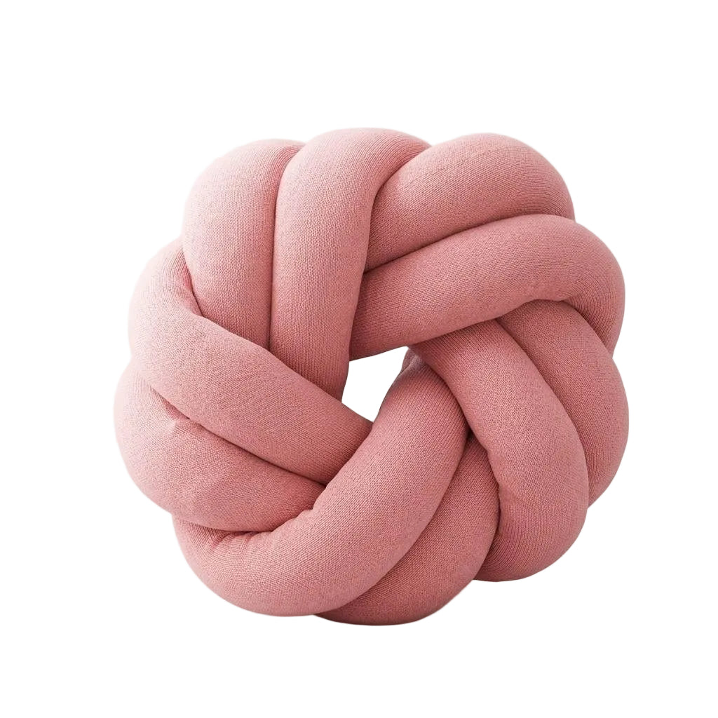 Pleciona Poduszka Supeł - Bawełniany Akcent Dekoracyjny 25–30 cm