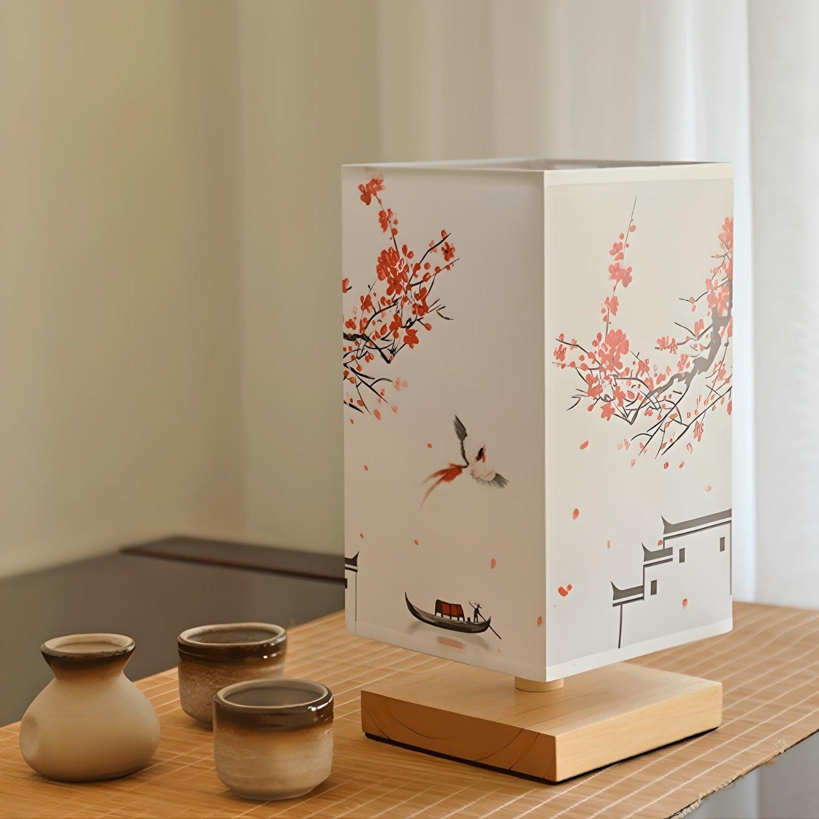 Lampa Stołowa LED - Kwadratowa Ściemnialna Metal i Szkło