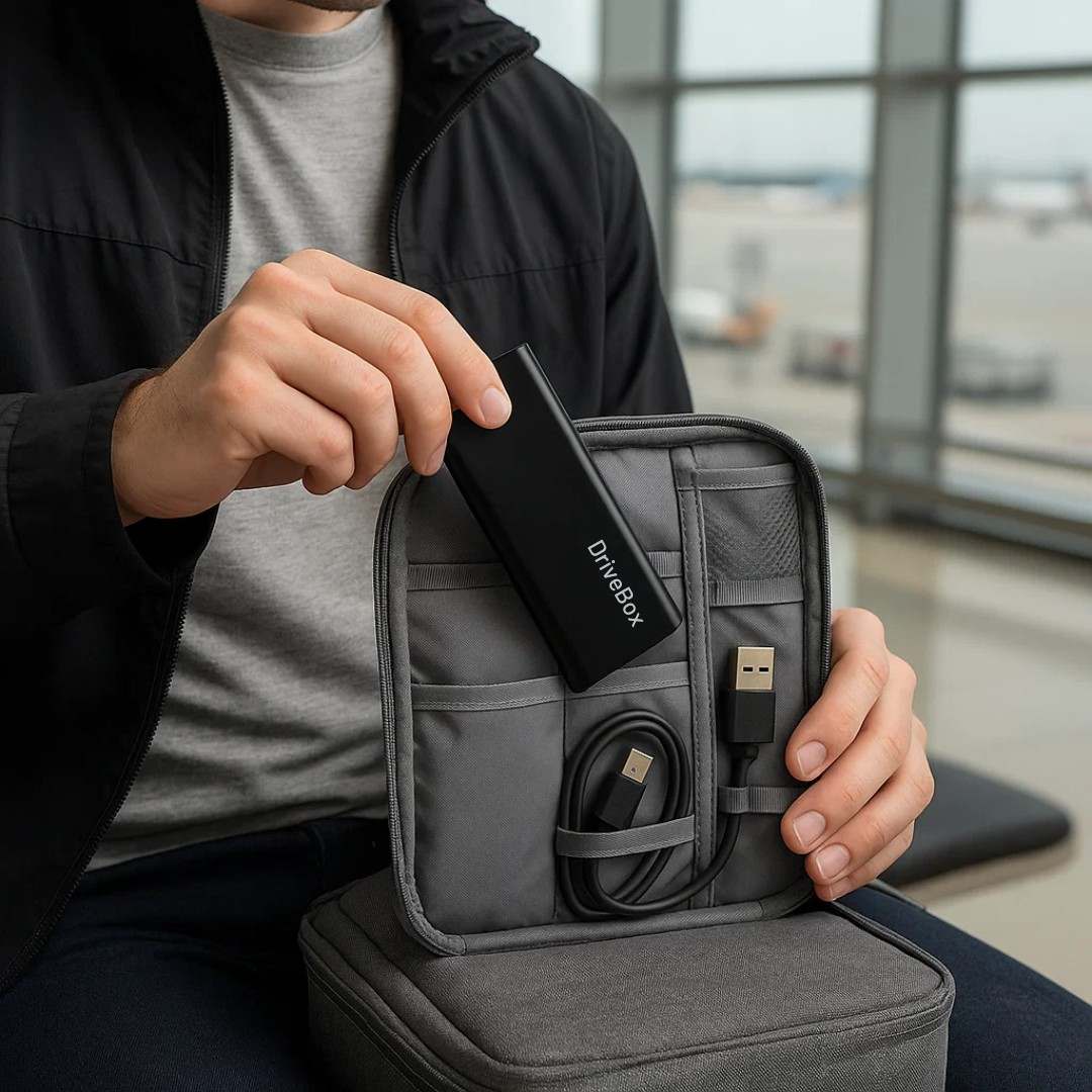 Tragbarer 2-TB-Datenspeicher | USB-C-Verbindung | Kompaktes Gehäuse für Dateien