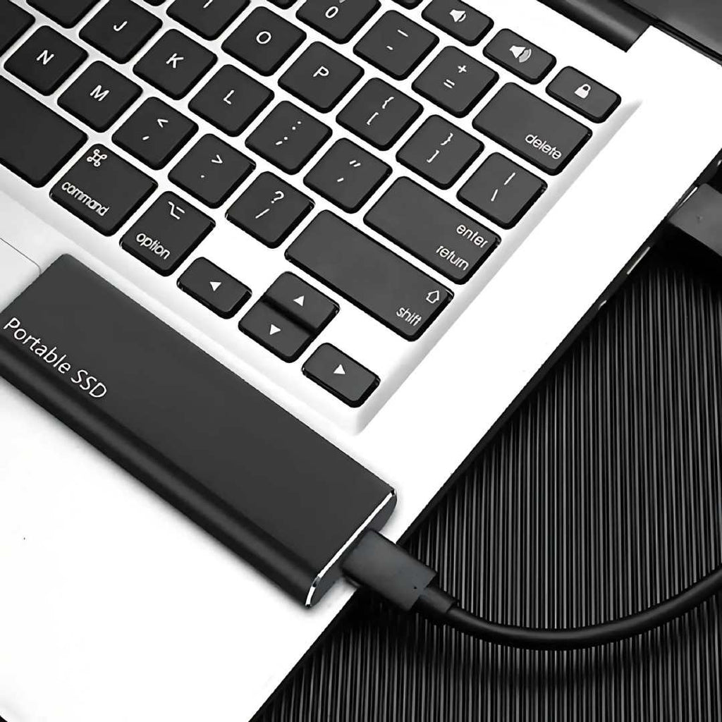 Tragbarer 2-TB-Datenspeicher | USB-C-Verbindung | Kompaktes Gehäuse für Dateien