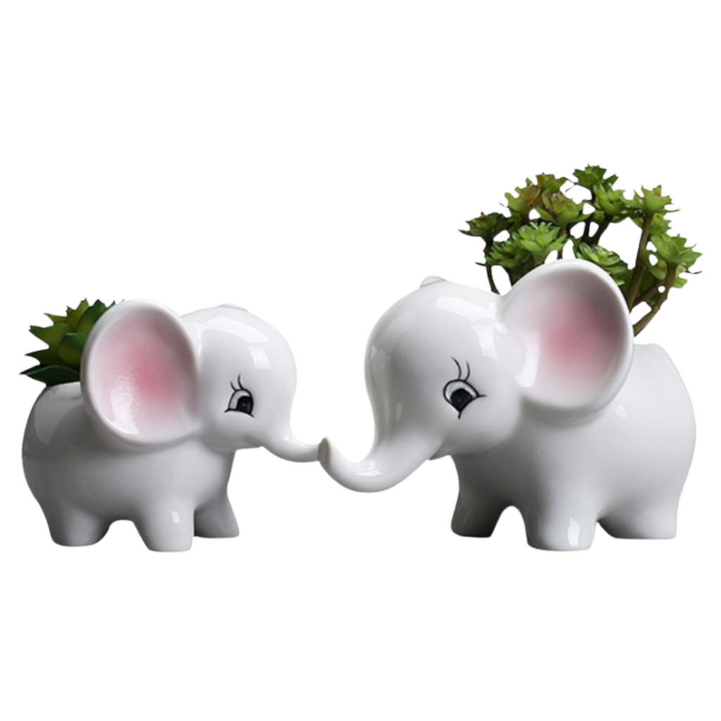 ElephantElegance – Dekoracyjna Doniczka w Formie Słonia