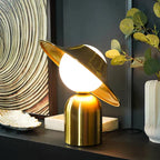 GlamourLight Lampa Stołowa – Metal/PC, Złoty, Oświetlenie Wnętrza