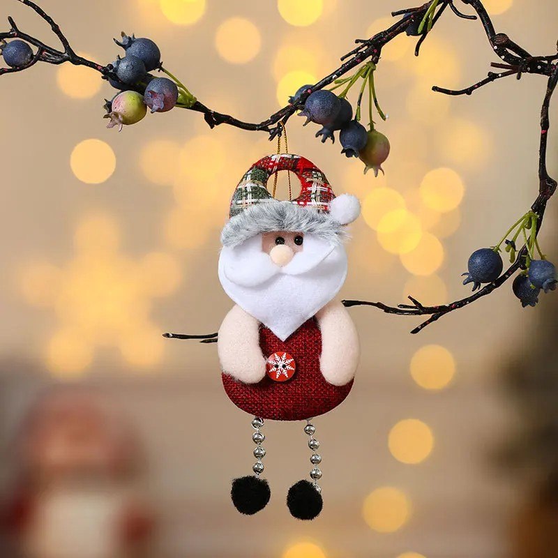 Wiszące Ozdoby Choinkowe - Figurki Świąteczne z Żywicy i Tkaniny z Różnymi Motywami