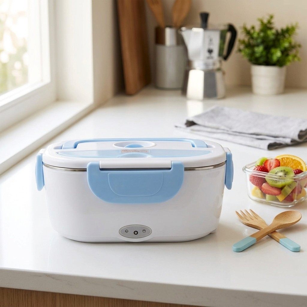 Elektryczny Lunchbox Podgrzewany – Pojemnik PP ze Stalowym Wnętrzem